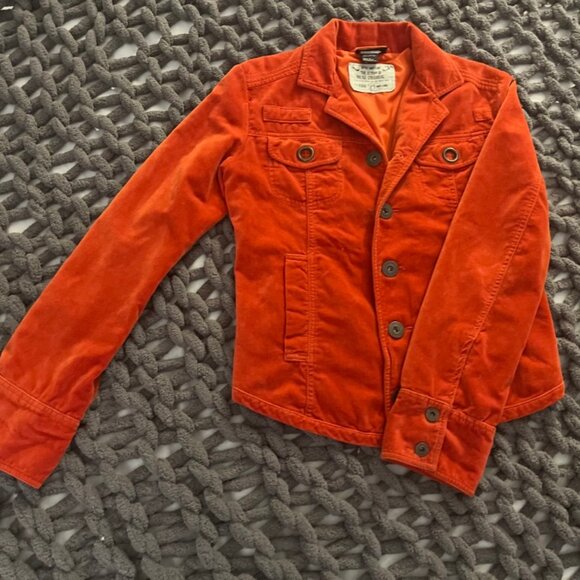 Women's DIESEL Orange Velvet jacket - Picture 1 of 7
